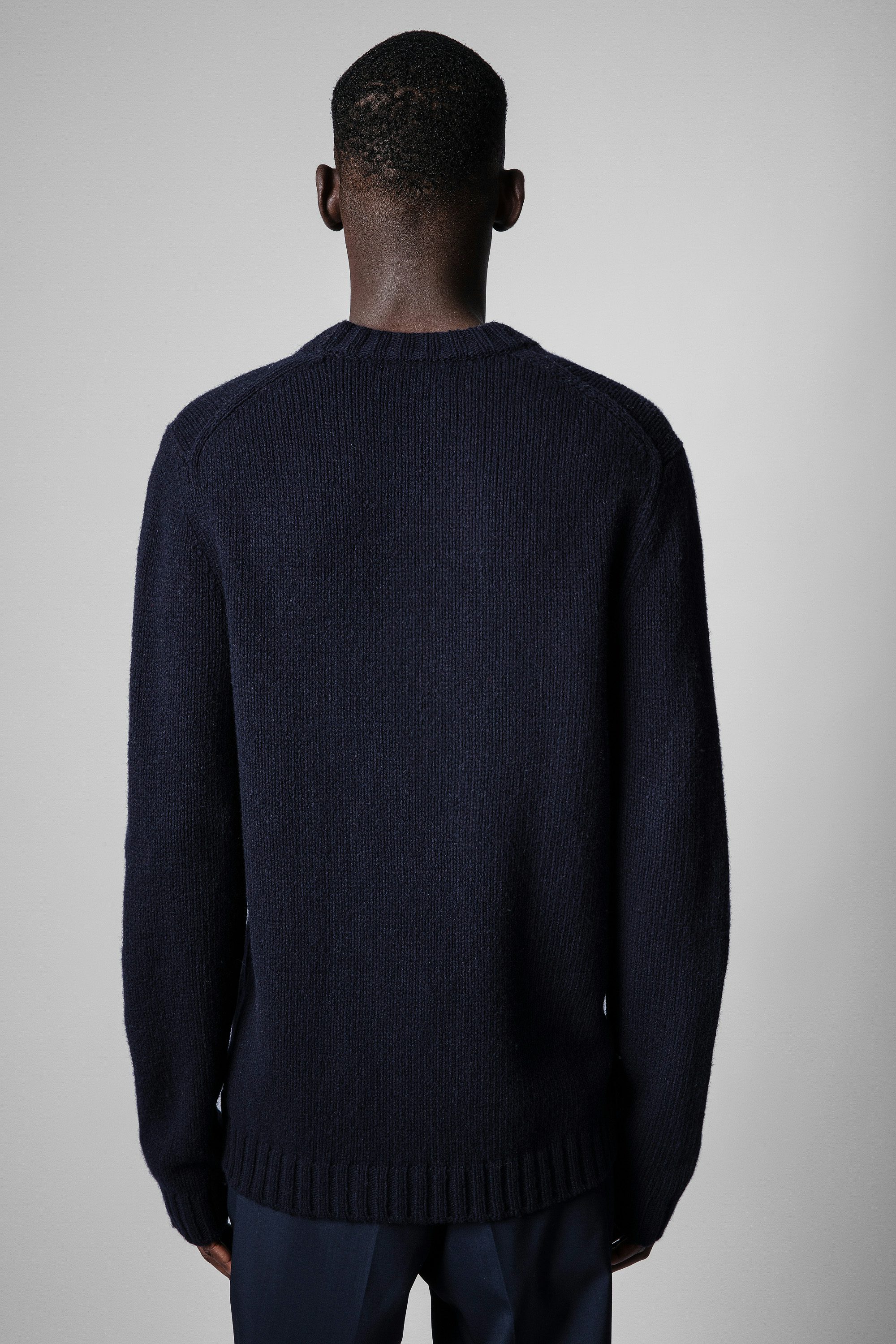 Kennedy Sweater - Men’s Rock navy blue wool sweater